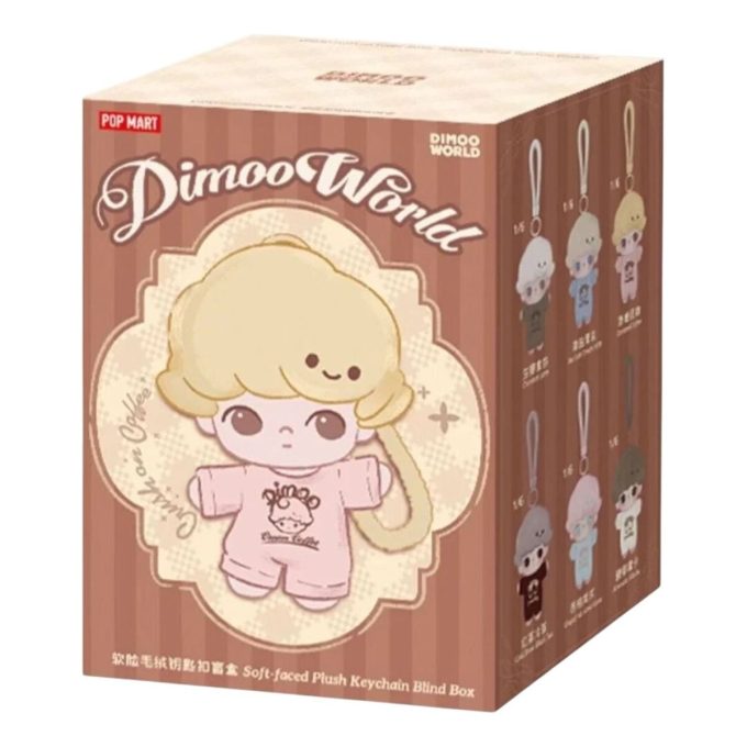 Chaveiro de pelúcia Dimoo Crush on Coffee com estojo lacrado (1 caixa surpresa)