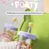 Copo de palha de agitação de camada dupla para festa de pijama POP BEAN