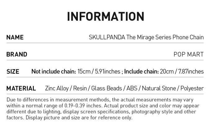 Corrente de telefone SKULLPANDA The Mirage Series