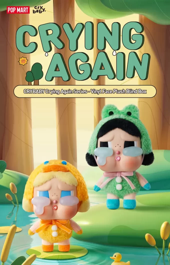 CRYBABY Série Crying Again – Caixa Surpresa de Pelúcia com Rosto de Vinil