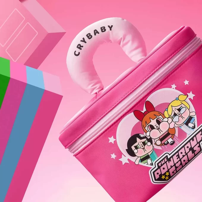 CRYBABY × Série Meninas Superpoderosas – Bolsa de Cosméticos