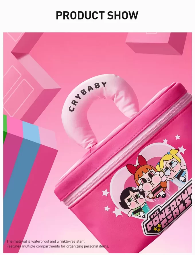 CRYBABY × Série Meninas Superpoderosas – Bolsa de Cosméticos