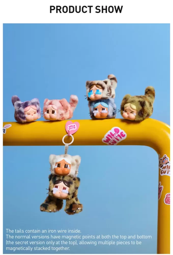 CRYBABY Wild But Cutie Series – Caixa surpresa com pingente de pelúcia de vinil