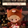 DIMOO Série Letras do Boneco de Neve – Boneca de Algodão de 15,7 Polegadas