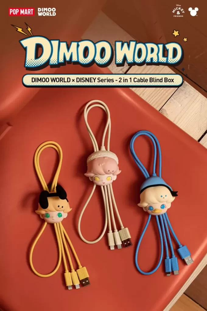 DIMOO WORLD × DISNEY Series – Caixa Cega 2 em 1 com Cabo