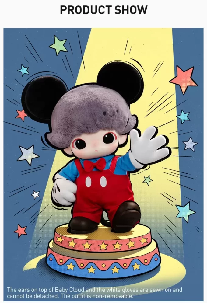 DIMOO WORLD × DISNEY Series-Mickey Bolsa de Pelúcia em Vinil
