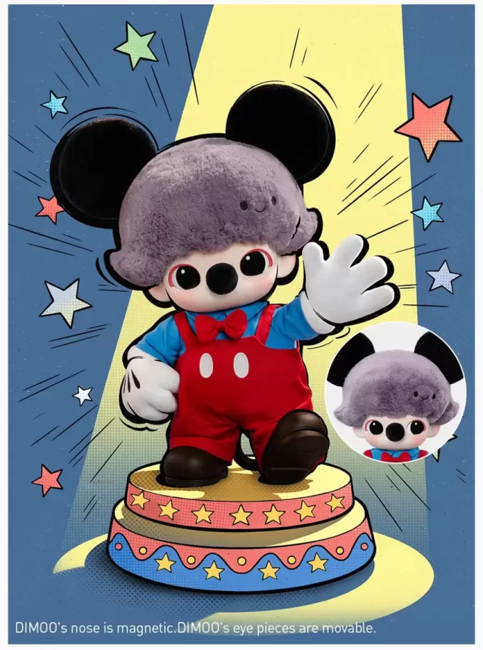 DIMOO WORLD × DISNEY Series-Mickey Bolsa de Pelúcia em Vinil