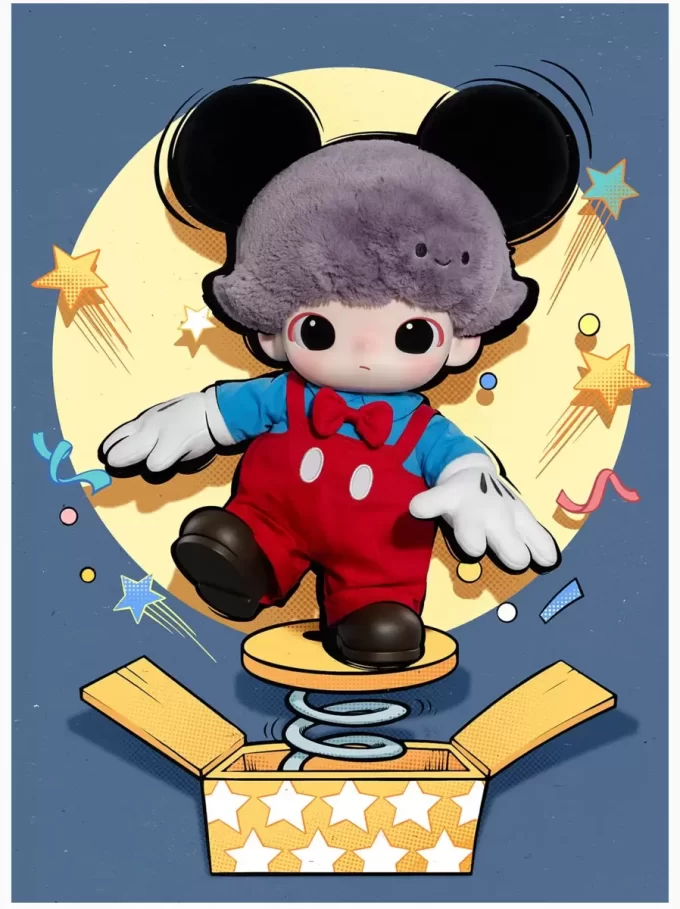 DIMOO WORLD × DISNEY Series-Mickey Bolsa de Pelúcia em Vinil