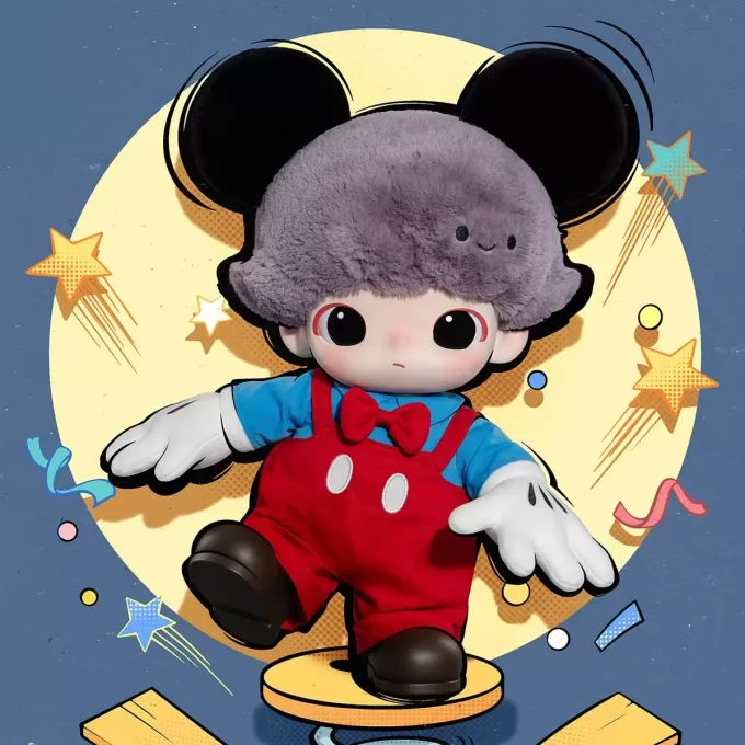 DIMOO WORLD × DISNEY Series-Mickey Bolsa de Pelúcia em Vinil