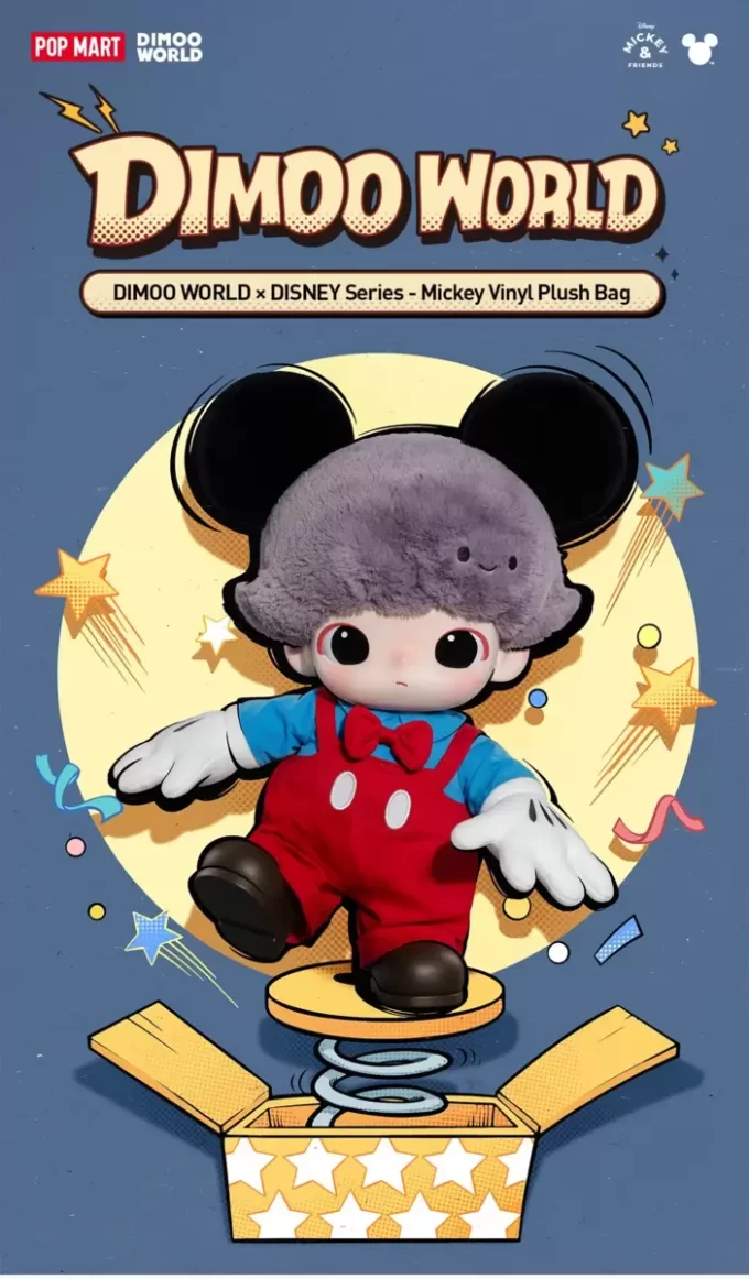DIMOO WORLD × DISNEY Series-Mickey Bolsa de Pelúcia em Vinil