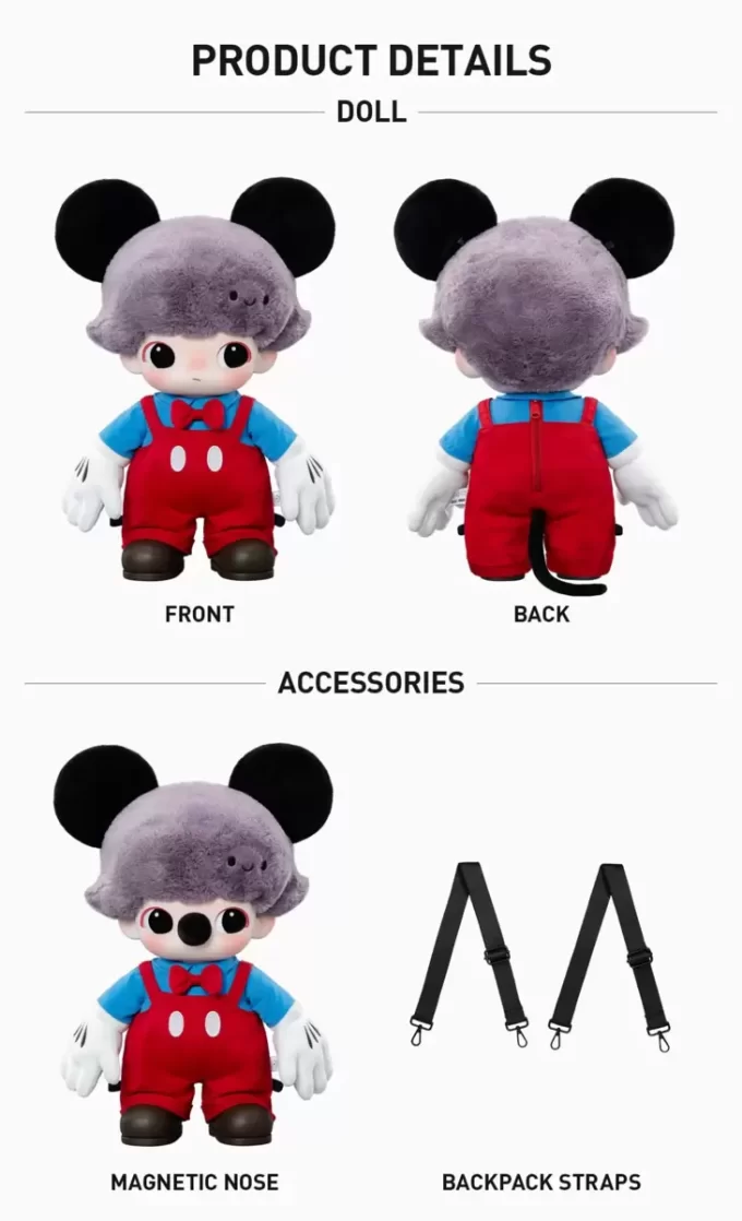 DIMOO WORLD × DISNEY Series-Mickey Bolsa de Pelúcia em Vinil
