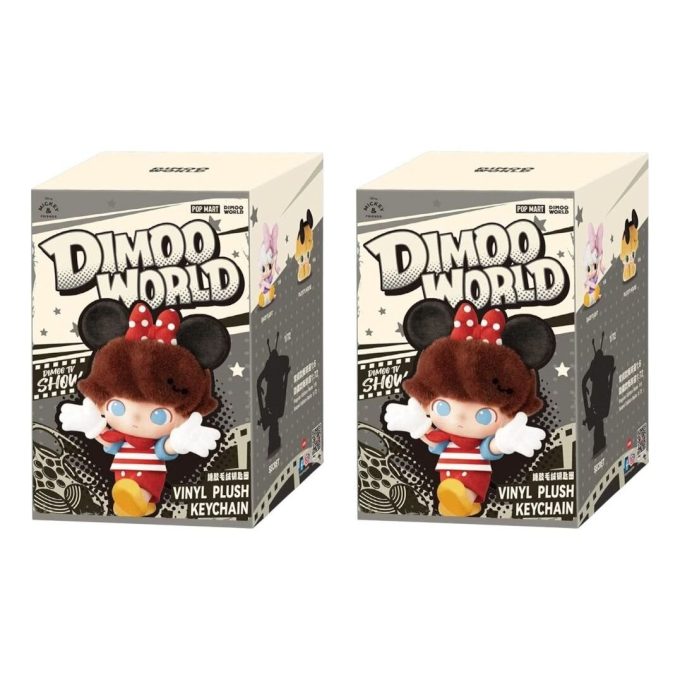 Disney Dimoo World – Pingente de pelúcia de vinil com caixa lacrada (2 caixas surpresa)