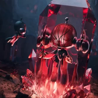 MEGA α SKULLPANDA 1000% Cristal Vermelho