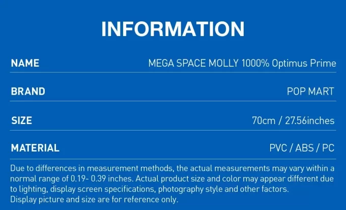 MEGA ESPAÇO MOLLY 1000% OPTIMUS PRIME