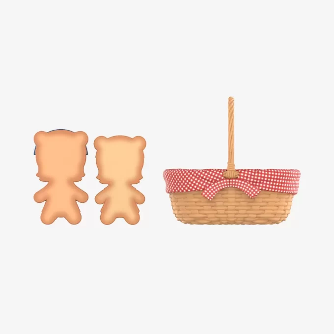 Estatueta de cesta de biscoitos de feijão doce