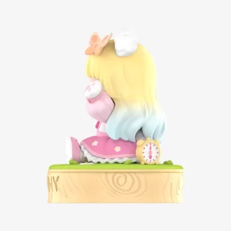 Estatueta de coelho rosa querido