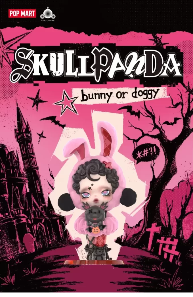 Figura de coelho ou cachorrinho SKULLPANDA