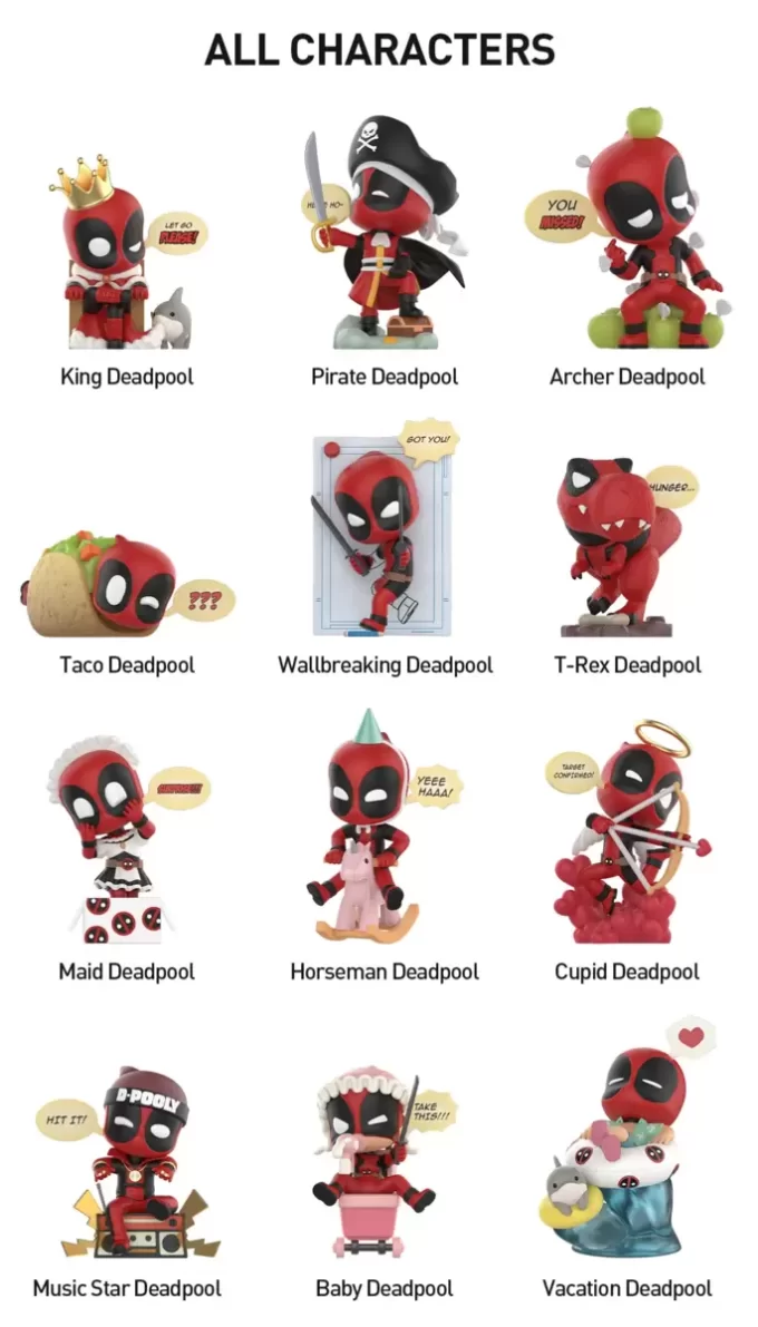 Figuras da série Deadpool da Marvel