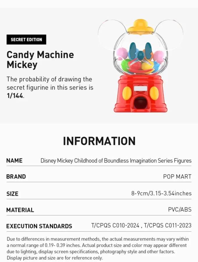 Figuras da série Disney Mickey Childhood of Boundless Imagination