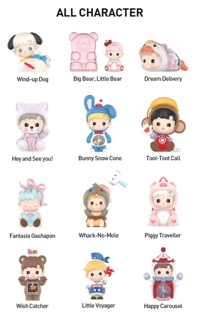 Figuras da série HACIPUPU Rolling Time Machine