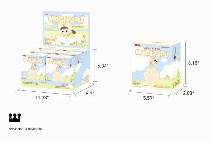 HACIPUPU Série Snuggle With You – Caixa Surpresa com Saco de Pelúcia