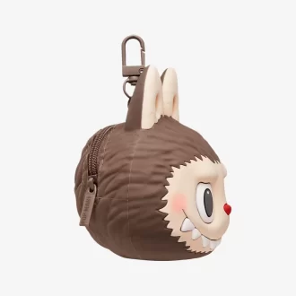 LABUBU Originals – Bolsa de silicone marrom para fones de ouvido