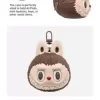 LABUBU Originals – Bolsa de silicone marrom para fones de ouvido