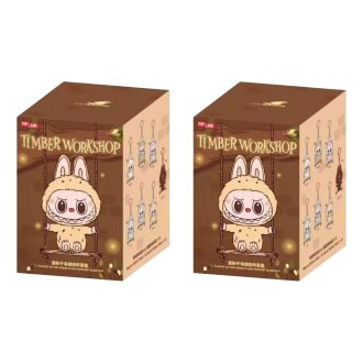 Labubu The Monsters Timber Workshop Brincando no Balanço Pingente Pop Land Caixa Lacrada Exclusiva (2 Caixas Surpresas)