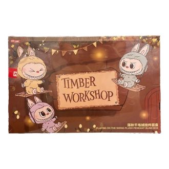 Labubu The Monsters Timber Workshop Brincando no Balanço Pingente Pop Land Caixa Lacrada Exclusiva (6 Caixas Surpresa)