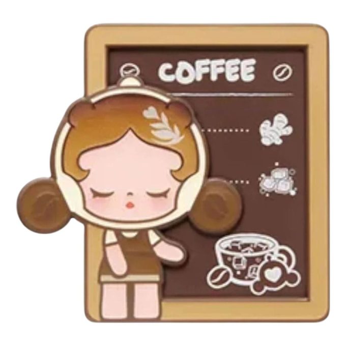 Ímã de geladeira da Pop Bean Coffee Factory “Momento do Café Skullpanda”