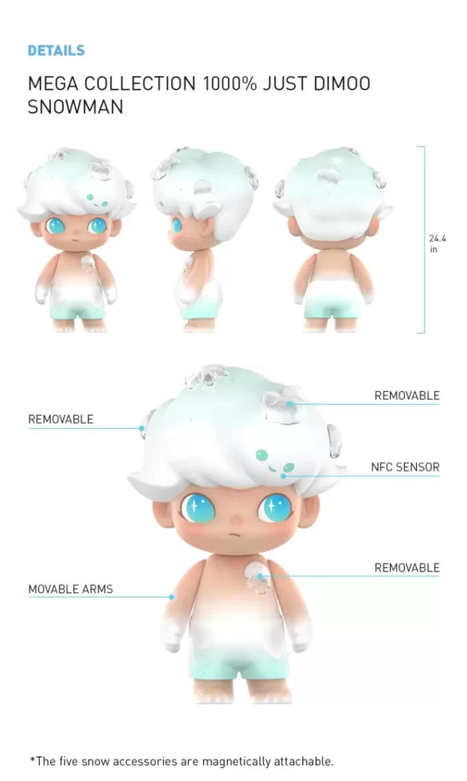 MEGA COLEÇÃO 1000% JUST DIMOO Boneco de Neve