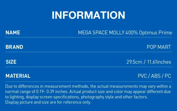MEGA ESPAÇO MOLLY 400% Optimus Prime