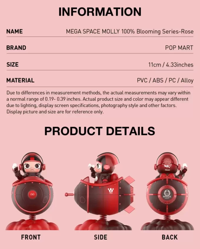 MEGA SPACE MOLLY 100% Série Blooming-Rose