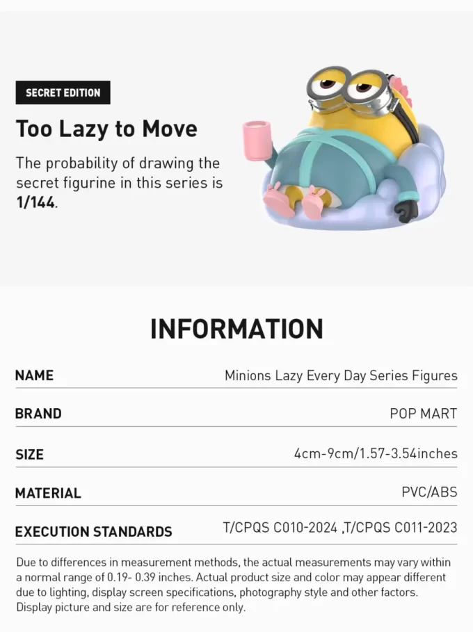 Minions Série Lazy Every Day