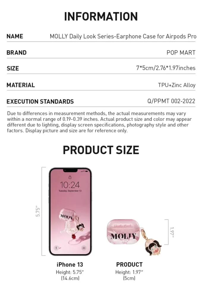 MOLLY Daily Look Series – Capa para fones de ouvido para Airpods Pro