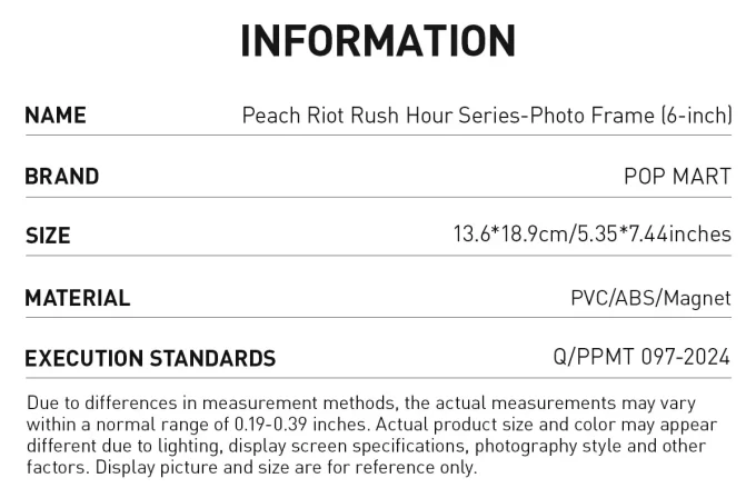 Peach Riot Rush Hour Series – Moldura para fotos (6 polegadas)