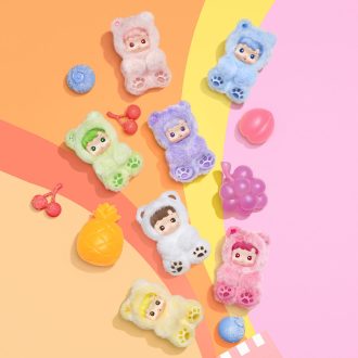 Pingente de pelúcia de vinil Hacipupu Gummy Bear em caixa lacrada (6 caixas surpresa)