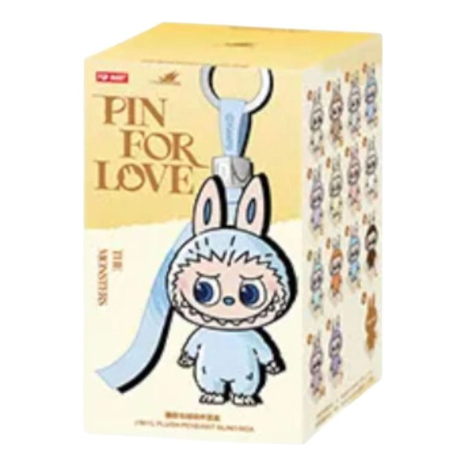 Pingente de pelúcia Labubu Pin for Love, caixa lacrada (A-M) (1 caixa surpresa)