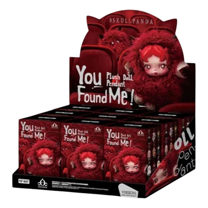 Pingente de pelúcia Skullpanda You Found Me, caixa lacrada (9 caixas surpresa)