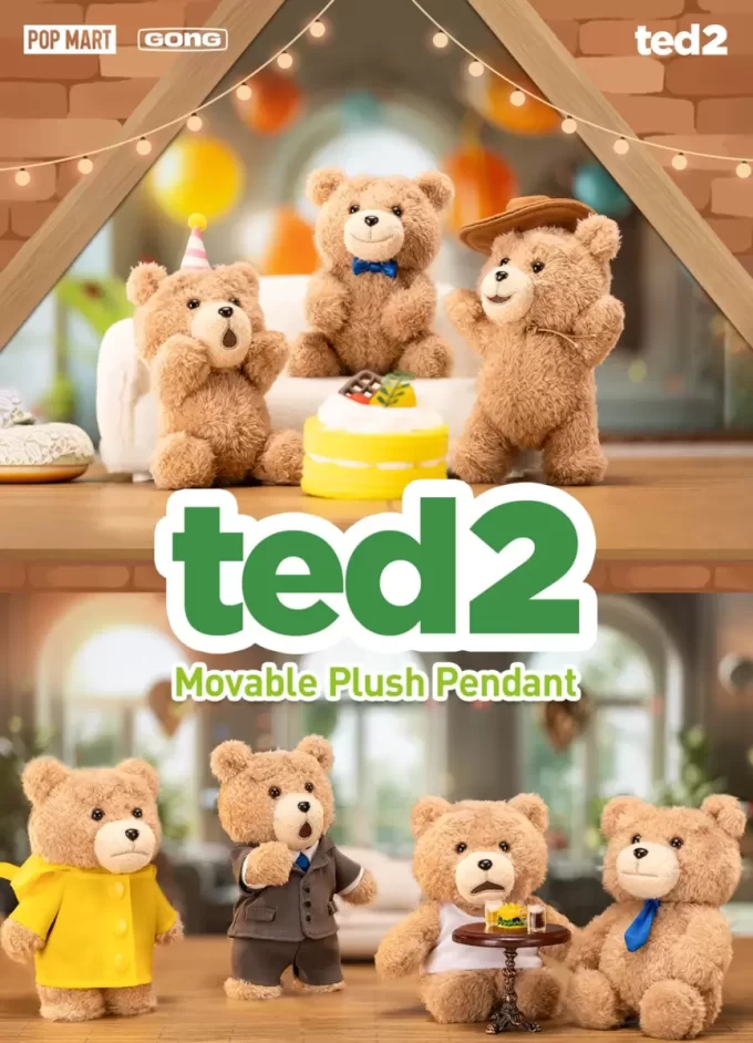 Pingente de pelúcia Ted2 Teddy Bear Action