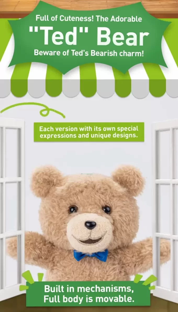 Pingente de pelúcia Ted2 Teddy Bear Action