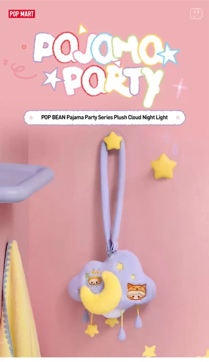 POP BEAN Festa do Pijama Pelúcia Nuvem Luz Noturna