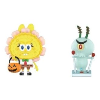 Pop Mart x Bob Esponja Os Monstros Labubu “Jack O Lantern e Plankton x Tycoco”