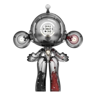 Pop Mart x Clot Skullpanda Mega Invencível Boneco de Amor 1000%