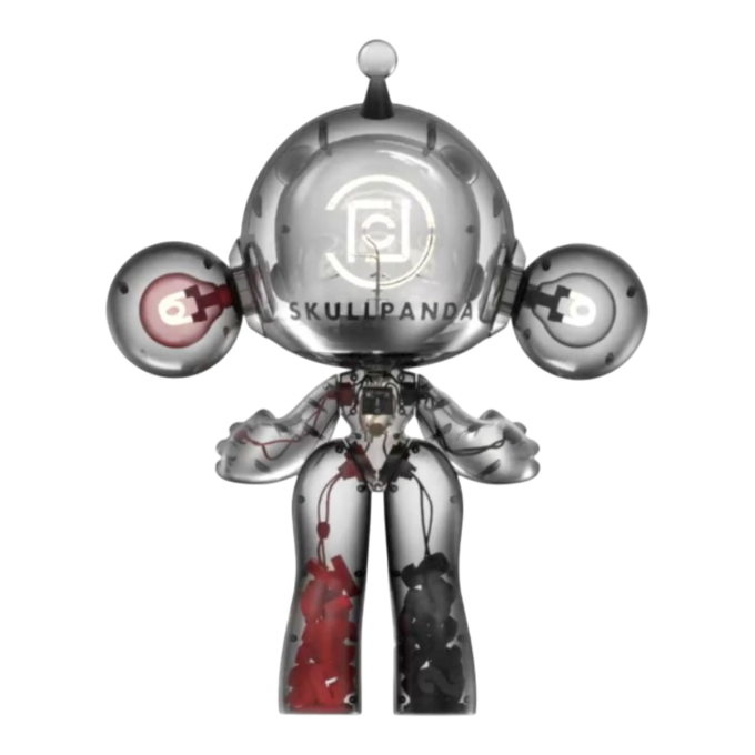 Pop Mart x Clot Skullpanda Mega Invencível Boneco de Amor 1000%