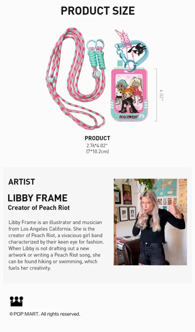 Porta-cartões da série Lil Peach Riot: Loading!