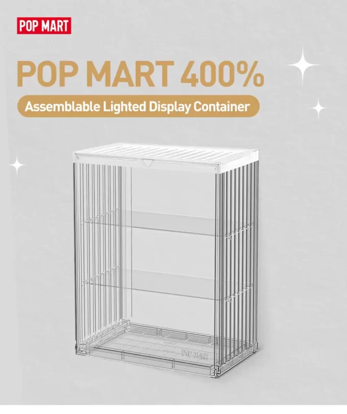 Recipiente de exposição iluminado montável 400% POP MART