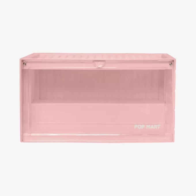 Recipiente de exposição luminosa POP MART (branco, amarelo e rosa)