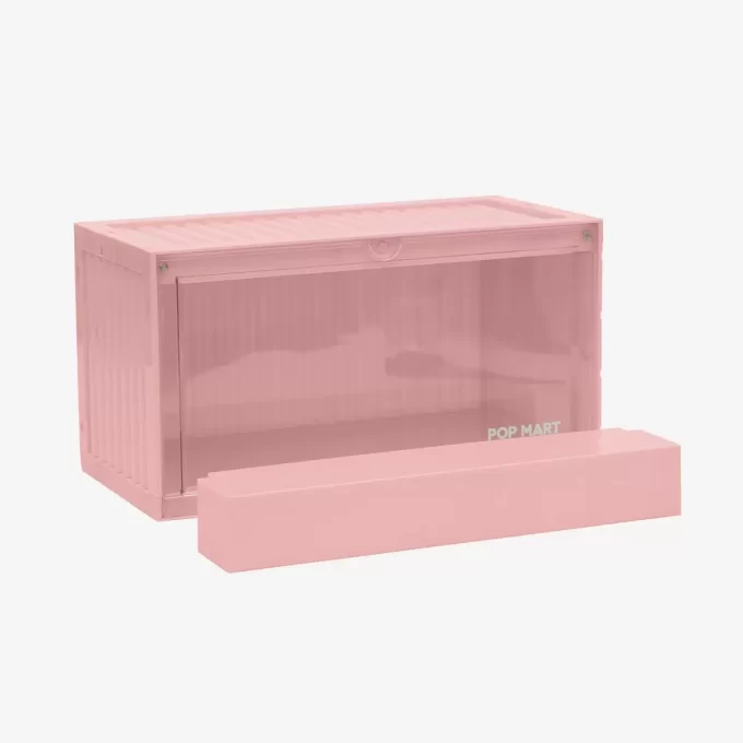 Recipiente de exposição luminosa POP MART (branco, amarelo e rosa)