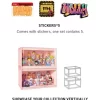 Recipiente de exposição luminosa POP MART (branco, amarelo e rosa)